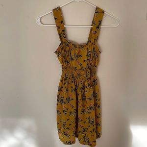 Pretty Little Thing mustard floral sundress
